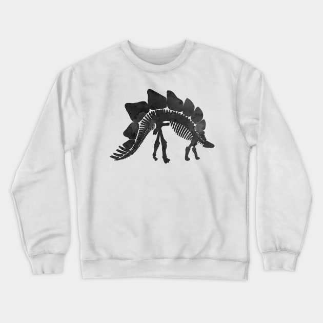 Stegosaurus - Dinosaur Skeleton Crewneck Sweatshirt by TheJollyMarten